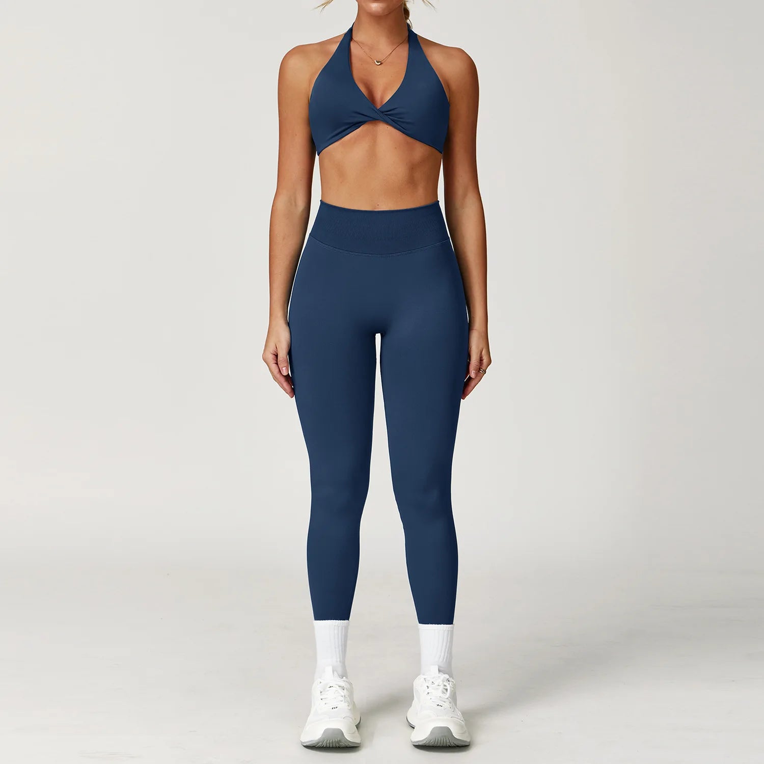 Ensemble Yoga Femme Sans Coutures 2 Pièces - Veste Legging Gym