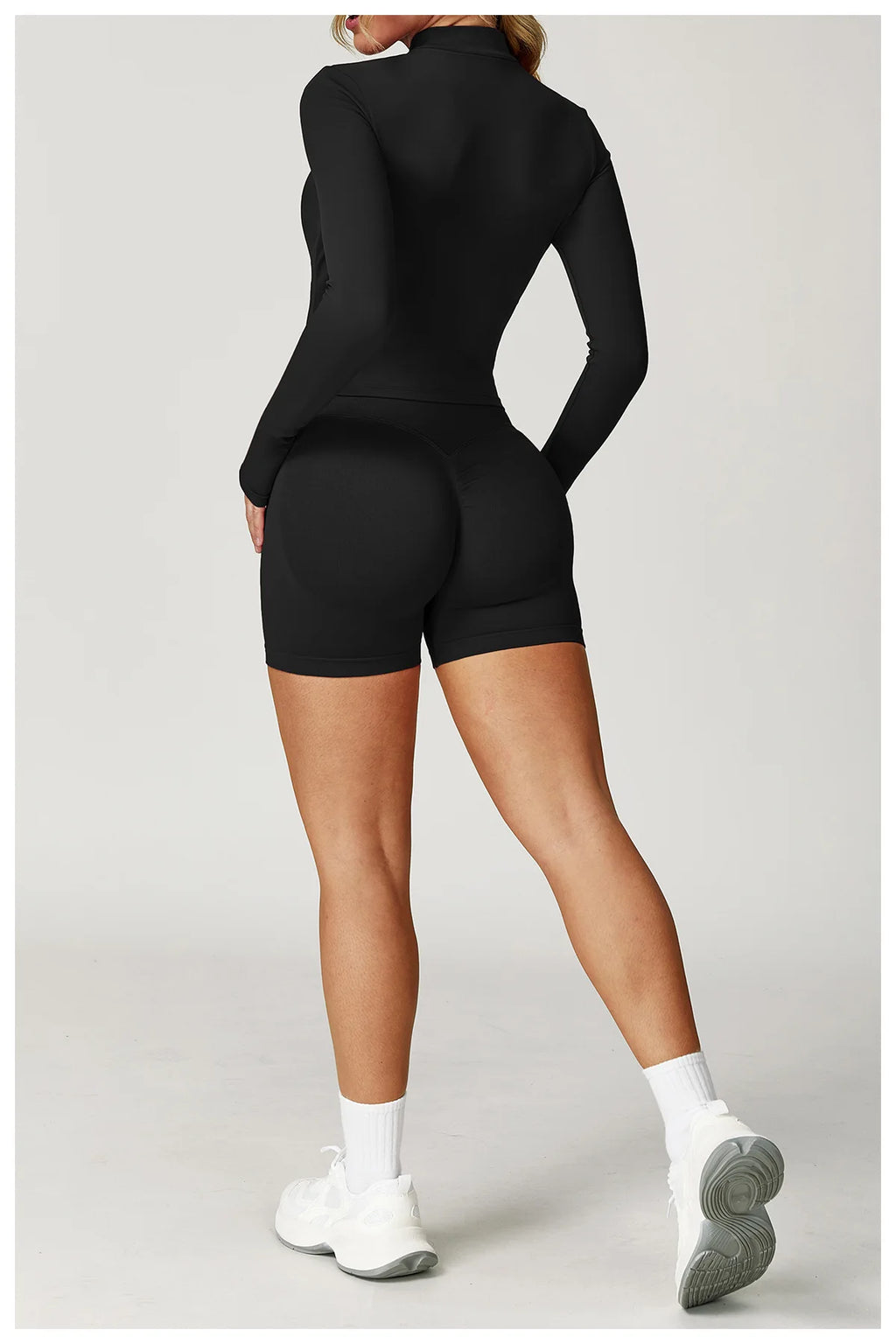 Ensemble Yoga Femme Sans Coutures 2 Pièces - Veste Legging Gym