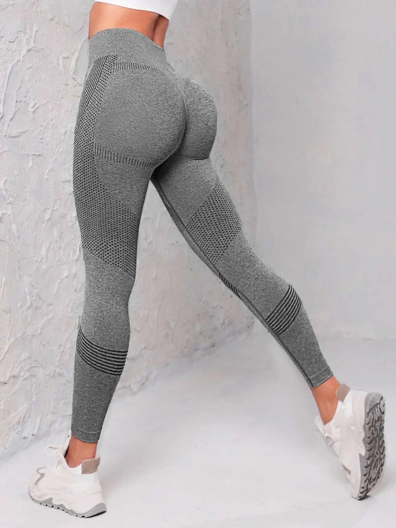 Legging sport femme sans coutures taille haute - Yoga fitness gainant