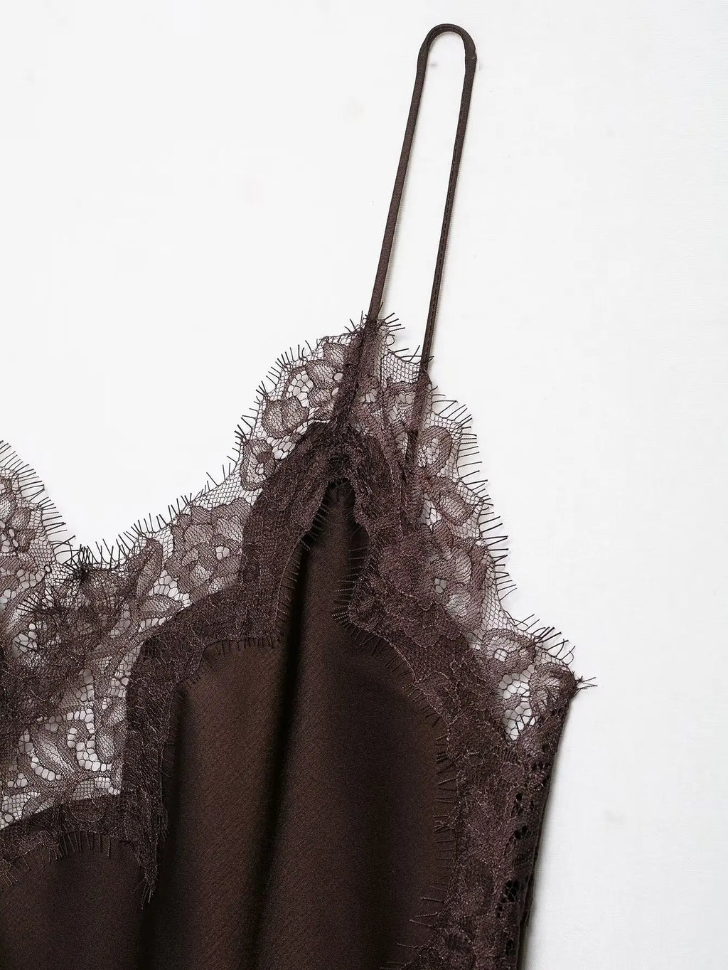 Robe Femme Asymétrique Dentelle Bretelles - Sexy Été Élégante