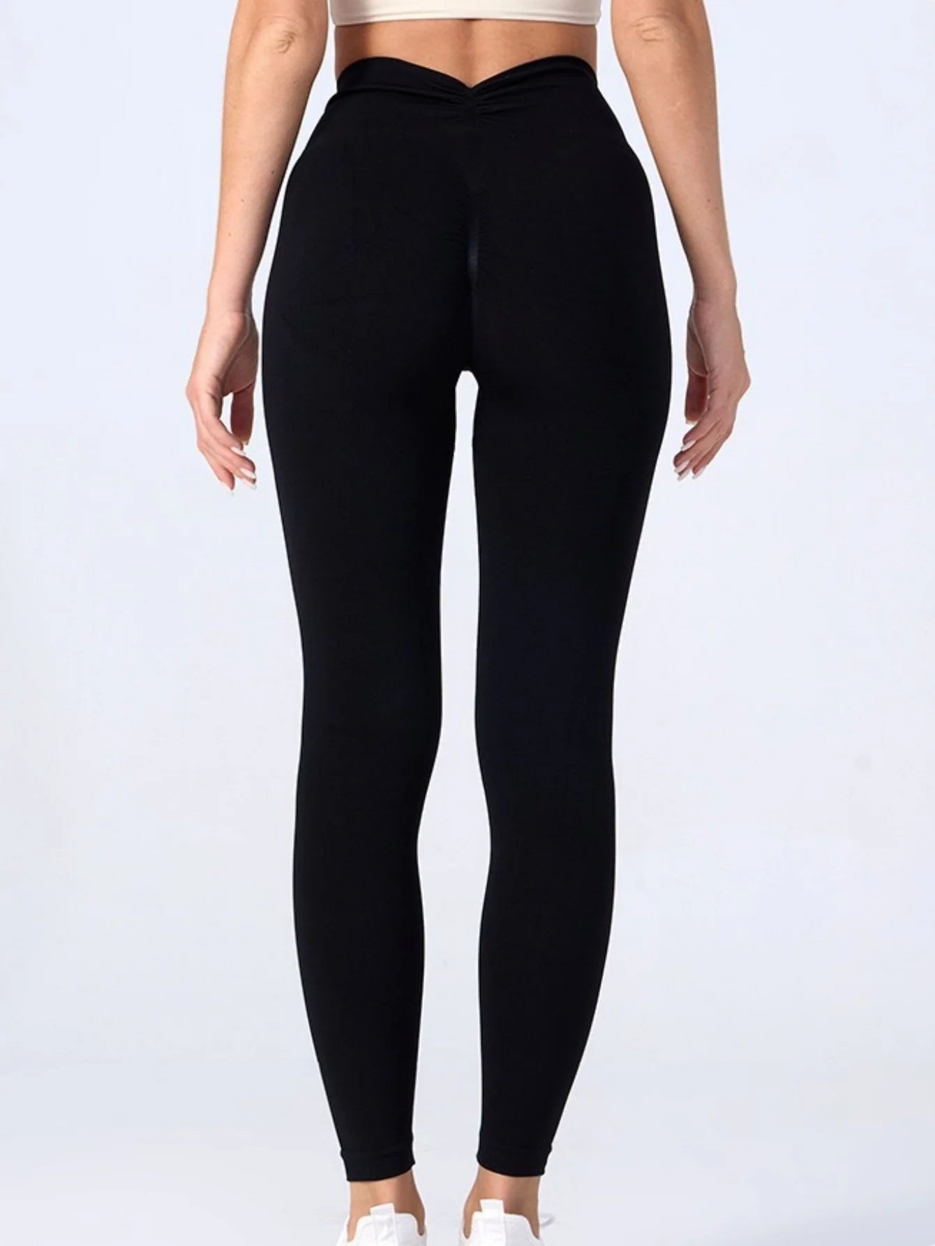 Pantalon Sport Femme Taille Haute Sans Coutures - Legging Fitness