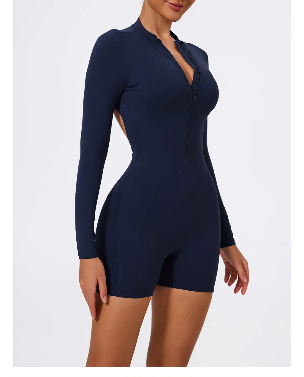 Combinaison Gym Yoga Femme Une Pièce - Dos Nu Short Fitness