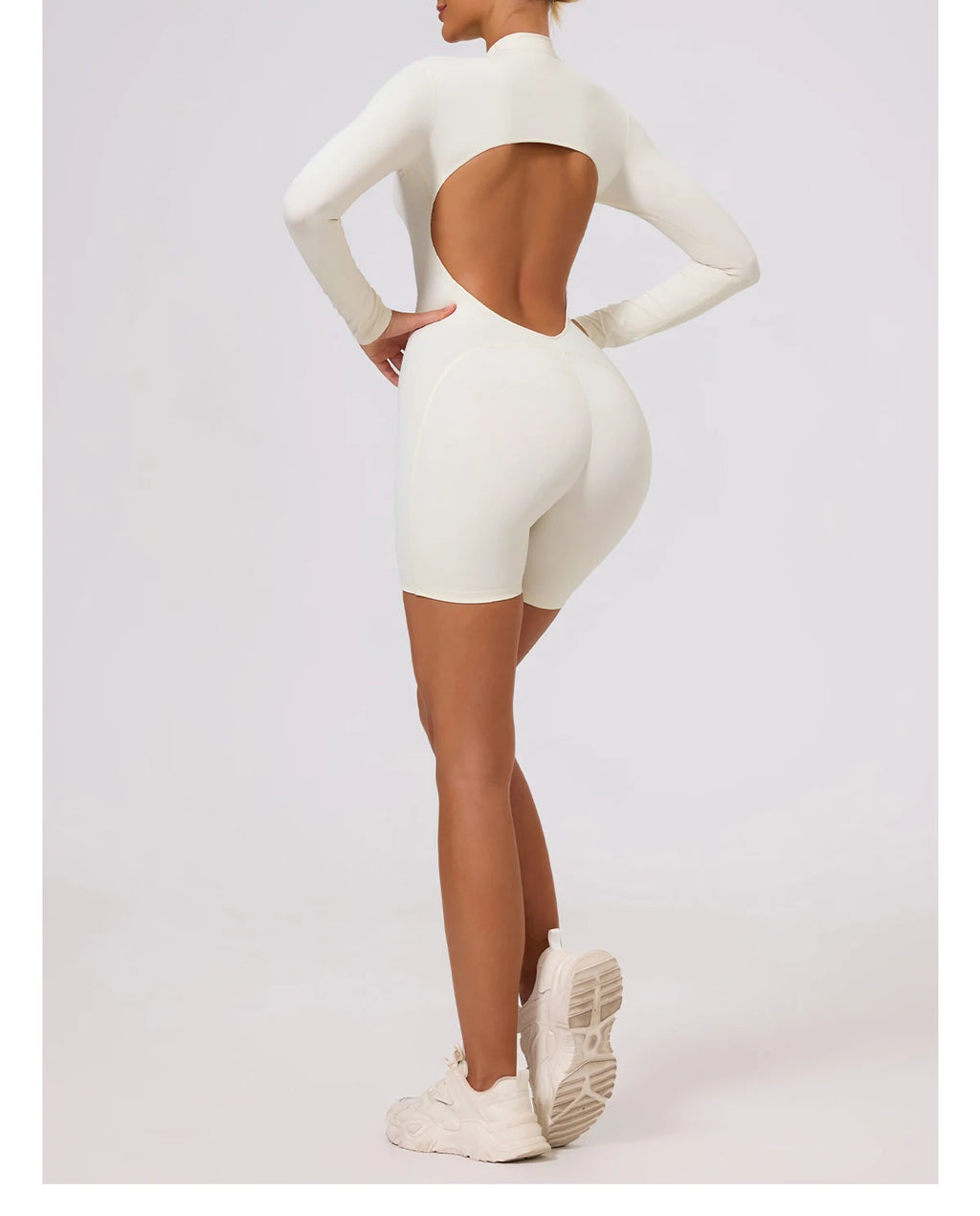 Combinaison Gym Yoga Femme Une Pièce - Dos Nu Short Fitness