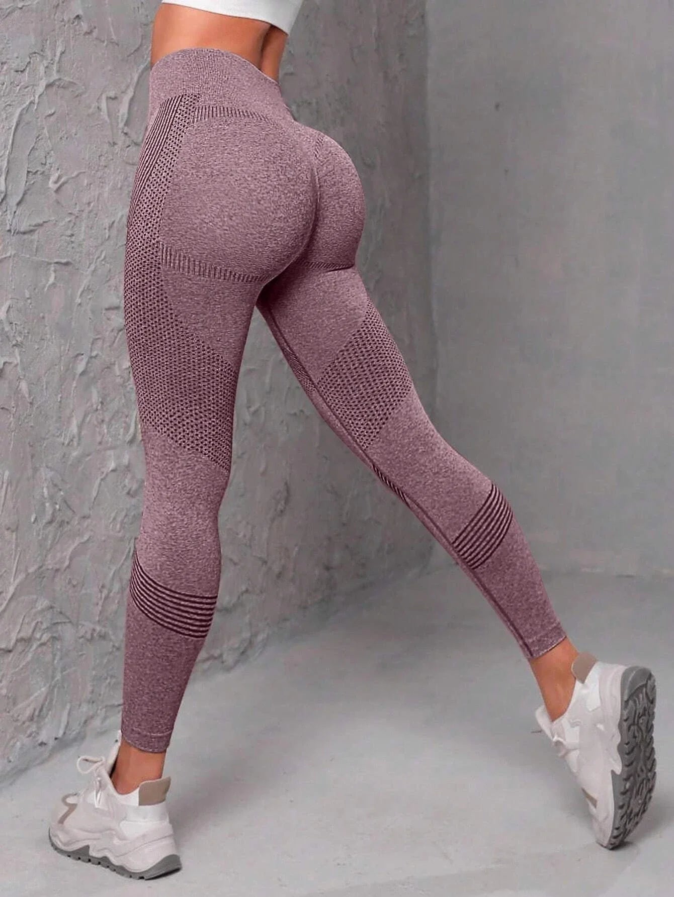 Legging sport femme sans coutures taille haute - Yoga fitness gainant