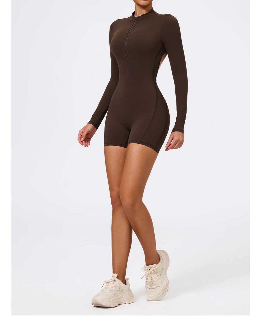 Combinaison Gym Yoga Femme Une Pièce - Dos Nu Short Fitness