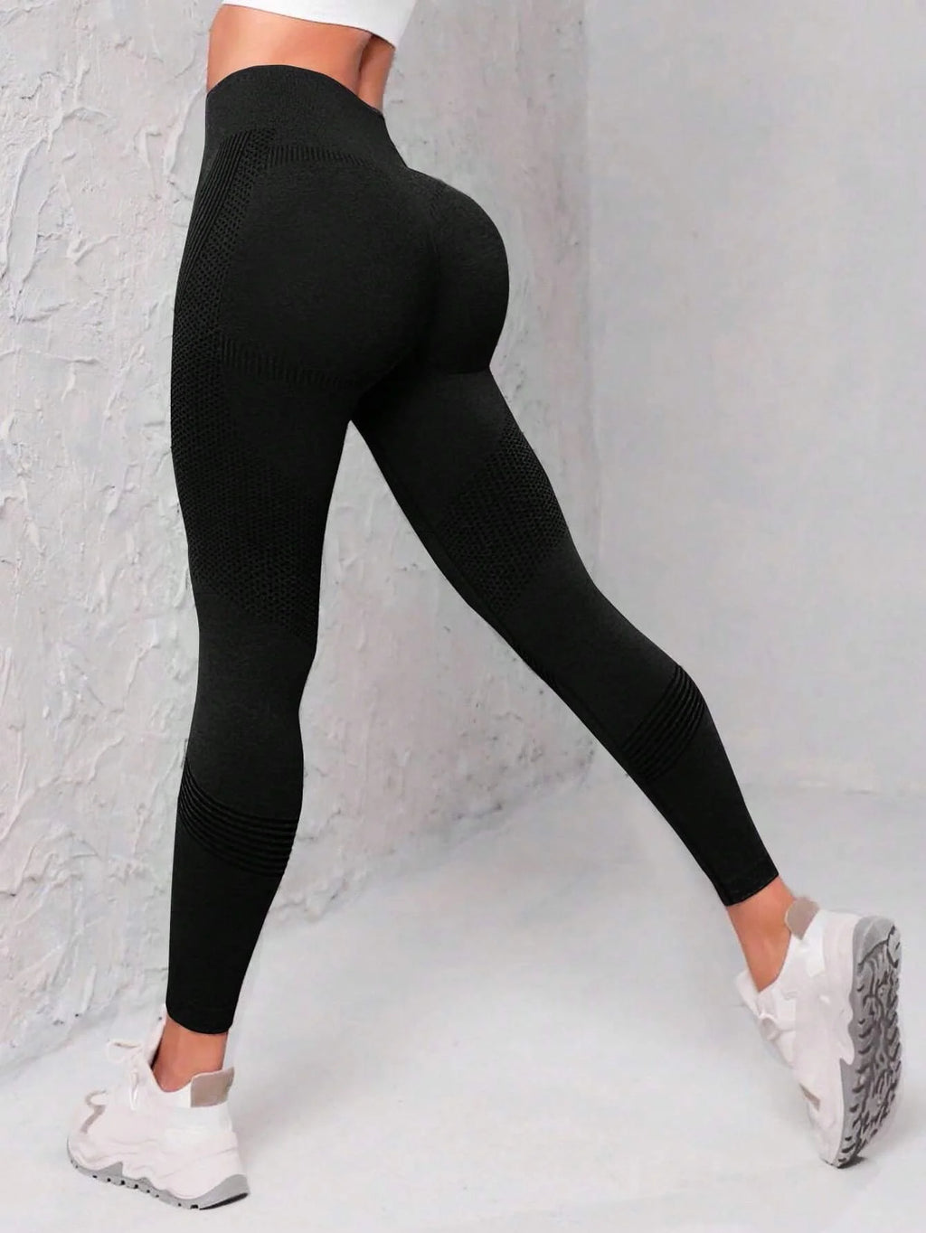Legging sport femme sans coutures taille haute - Yoga fitness gainant