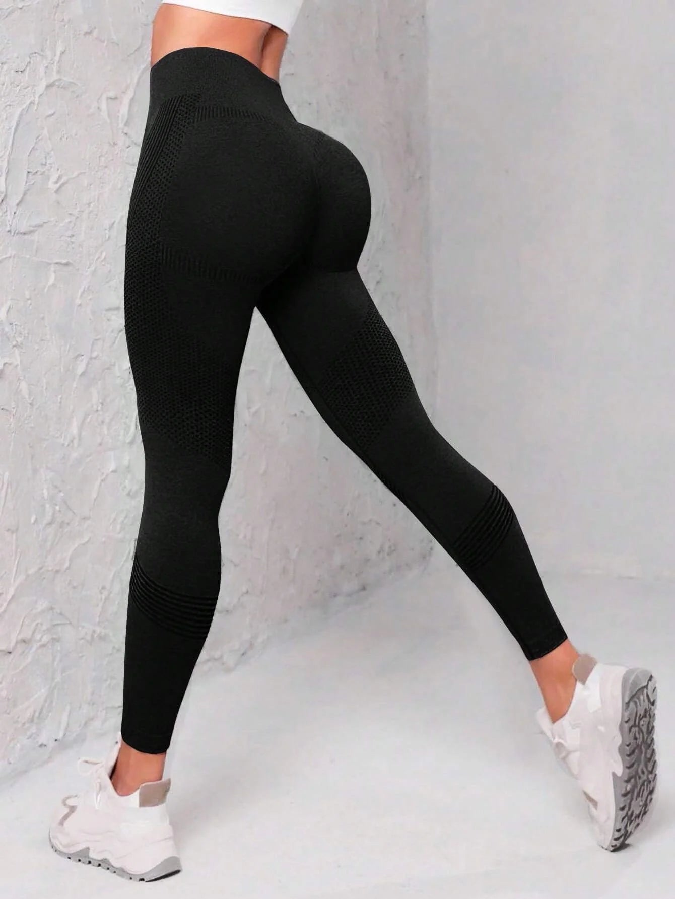 Legging sport femme sans coutures taille haute - Yoga fitness gainant