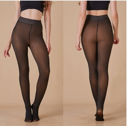 Leggings doublés polaire femme - chauds gainants taille haute hiver